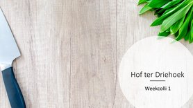 Hof ter Driehoek - weekcolli 1